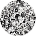 50Pcs Cartoon Black White Genshin Impact Game Graffiti Stickers for Laptop Phone Vinyl Hutao Cute Girl Sticker