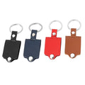 Colorful Sublimation Metal Keychain Blank Leather Case Diy Photo Printing Keychains