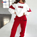 Jogging Suits Women Clothing 2026 Custom Tracksuit Two Piece Set Color Blocking Hoodie and Sweatpants Set