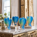 2024 Opalite Angel Wing Statue Hot Selling Love Style Crystal Memorial Ornament Carved Gemstone Crystals Decoration