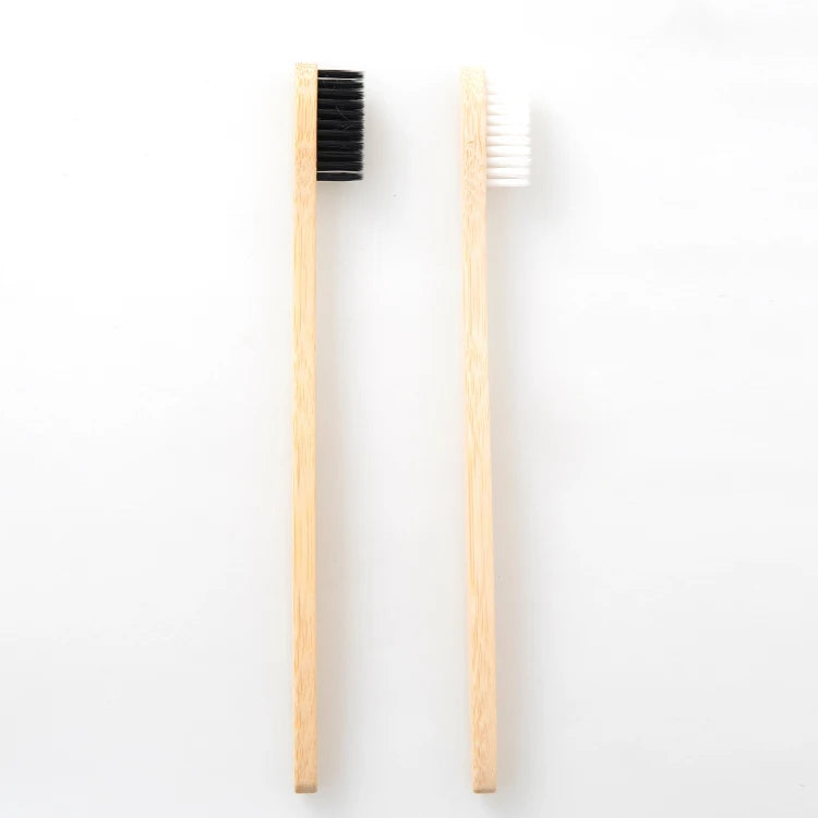 Wholesale Eco-friendly Comfortable Soft Bristles Wooden Disposable Hotel Toothbrush with Custom Logo Rounded Body Multiple Sizes