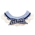Custom Dog Cat Knit Collar Pet Handmade Crocheted Collars With Bow Tie Handwoven Woolen Scarf Cute Pet Collar