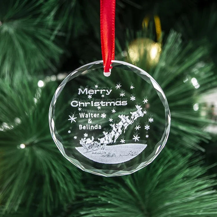 Wholesale Hottest Cheap Wholesale K9 Blank Glass Christmas Ornaments Personalized Custom Souvenirs Crystal Christmas Ornaments