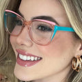 STORY KDD5210 Lady Cat Eye Computer Glasses TR90 Frame Anti Blue Light Glasses Blue Blocker Eyeglasses Women Optical Eyewear