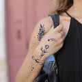 Custom 100% Plant-Based Juice Temporary Tattoo Sticker Small Graphics with Realistic Matte Finish 15 Days Semi Permanent