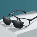 Magnetic Clip on Sunglasses Polarized and Anti Blue Light Glasses TAC Polarizing Sun Shades Eyeglasses Frame Sun Glasses