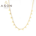 Ason Fashion Jewelry Ins Simple Female Stainless Steel Clavicle Chain Wholesale Personality Pentagram Pendant Necklace