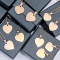 High Polishing 316L Stainless Steel Heart Pendant Necklace for Girls Women Custom Logo Jewelry Dainty Heart Necklace Gold
