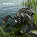[Germany Stock] Rooblinos AK2000 Left Hand Baitcasting Reel 7.2:1 Gear Ratio with Anti-Reverse System for Lake & River Fishing