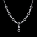 Sterling Silver 4*4mm Semi Mount Necklace Empty Support Blank Claw Setting S925 Base Holder Without Center Stone for DIY Inlay