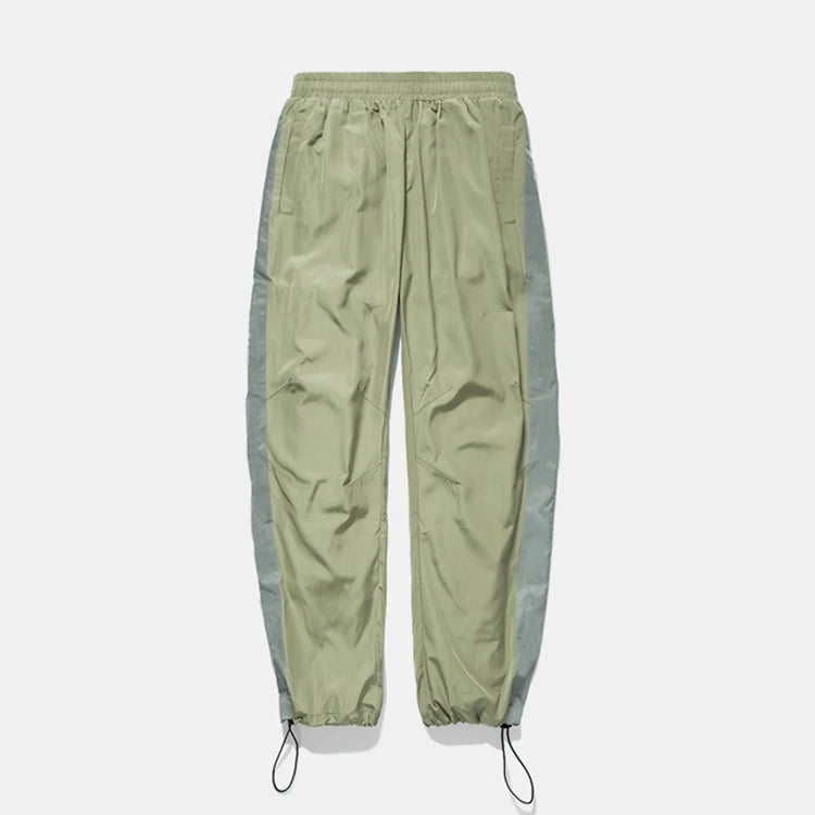 Manufacturer Fashion Custom Cargo Jogger Pants Mens Nylon Wind Track Jogger Custom Contrasting Stripes Pants