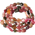 Wholesale 8-12mm Irregular Rough Natural Tumbled Chip Loose Bead Color Tourmaline Stone Beads