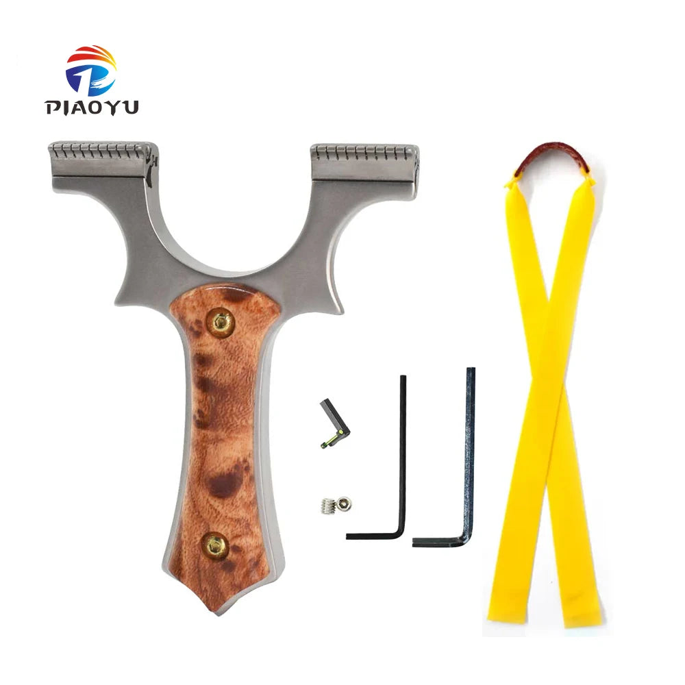 PIAOYU Professional Dragon Tooth Sling Shot Stable Shooting  Powerful Slingshot Solid Wood Slingshot Accessories