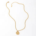 Fenny 18K Gold Plated Wholesale No Fade Fortune Retro Greek Goddess Zirconia Pendant Stainless Steel Necklace for Women