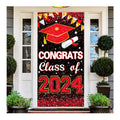 Promotional Sublimation Print Congrats Class 2024 Door Cover Banner Pennant Low Price Fiberglass Front Porch Sign Decoration