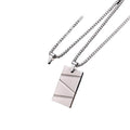 Handmade Minimalist 2.5mm Box Chain Necklace Custom Heavy Stainless Steel Dog Tag for Men Gold Plated