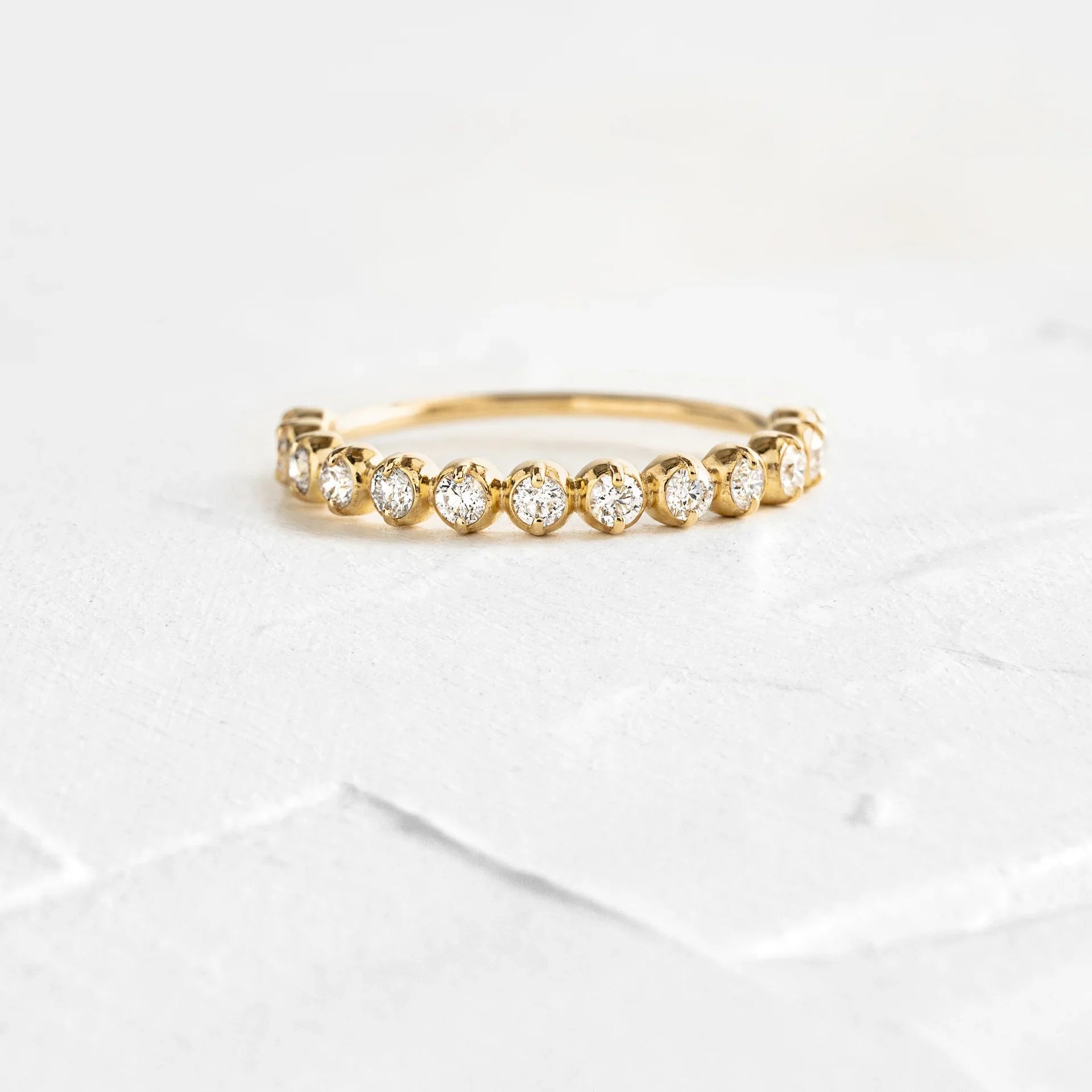 H&F Forged Fine Diamond Cut Vintage Womens Rings Custom 18k 14k 9k Real Diamond Gold Rings