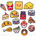 Hot Melt Adhesive Embroidered Burger Donut Fries Patches for Clothing Jeans Shoes-DIY Garment Decoration with Fabric Material
