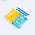 Wanmei Diy  Modelling Plastic Curler Hair  Rollers Mesh Hair Rollers Plastic Hair Rollers Velvet Flocking