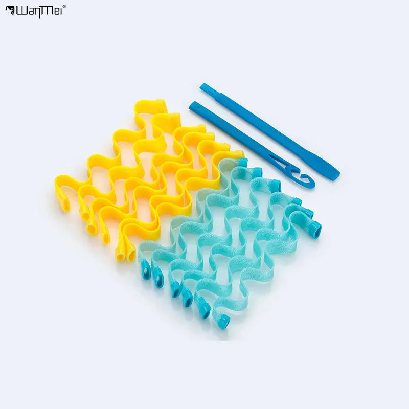 Wanmei Diy  Modelling Plastic Curler Hair  Rollers Mesh Hair Rollers Plastic Hair Rollers Velvet Flocking