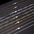 Hiphop 1mm Gold Plated Jewelry 14k Twisted Custom Sterling Silver 925 Rope Chain Necklace for Womens