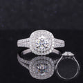 14k Gold 5.5mm Round Brilliant Cut Moissanite Diamond with halo Small Loose Moissanite Engagement Ring