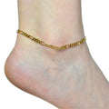 2022 Summer Fashion Stainless Steel Link Chain Ankle Bracelet Beach Barefoot Stainless Steel Link Chain Anklet