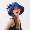 Women's Floral Hat Summer Sun Organza HatChurch Kentucky Derby Fascinator Bridal Tea Party Wedding Hat