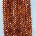Natural Carnelian Faceted Stone Beads Loose Natural 2mm 3mm 4mm Necklace Jewelry Making Crystal Beads for Jewelry Making