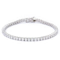 Limited-Time Bargains Polished 925 Silver 2/3mm Round Mossanite Diamond White Gold Tennis Bracelet Fashion Jewelry for Young