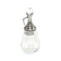 HZ Wholesale Natural Crystal clear Quartz Facet Stainless Steel Silver Kettle-shaped Perfume Essential Oil Bottle Pendant Jewelry