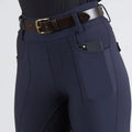 In Stock Equestrian Clothing Women's Breeches High Stretchy Silicone Print Custom LOGO Breathable Leggings With Pockets