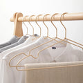 SHIMOYAMA Aluminum Alloy Waterproof Rust-Resistant Clothes Hanger Home Hanging Non-slip Seamless Metal Golden Light Luxury