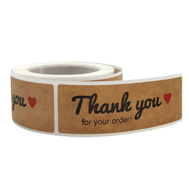 Thank You Stickers for Small Business Roll Product Label Stickers Custom Printing Wholesale Thank You Sticker Label Decor