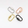 NEW Style High Quality 18K Gold Plated Square Shape Plain Screw Clasp Jewelry Findings Metal for Diy Jewelry Making