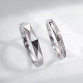 Romantic Opening Wedding Ring Diamond Glossy Couple Rings Adjustable Couple Rings for Men Women Engagement Jewelry