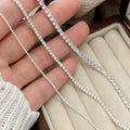 Dainty Fine 925 Sterling Silver Full Zircon Tennis Natural Stone Ladies Chain Lobster Clasp Adjustable Bracelet for Women Gifts