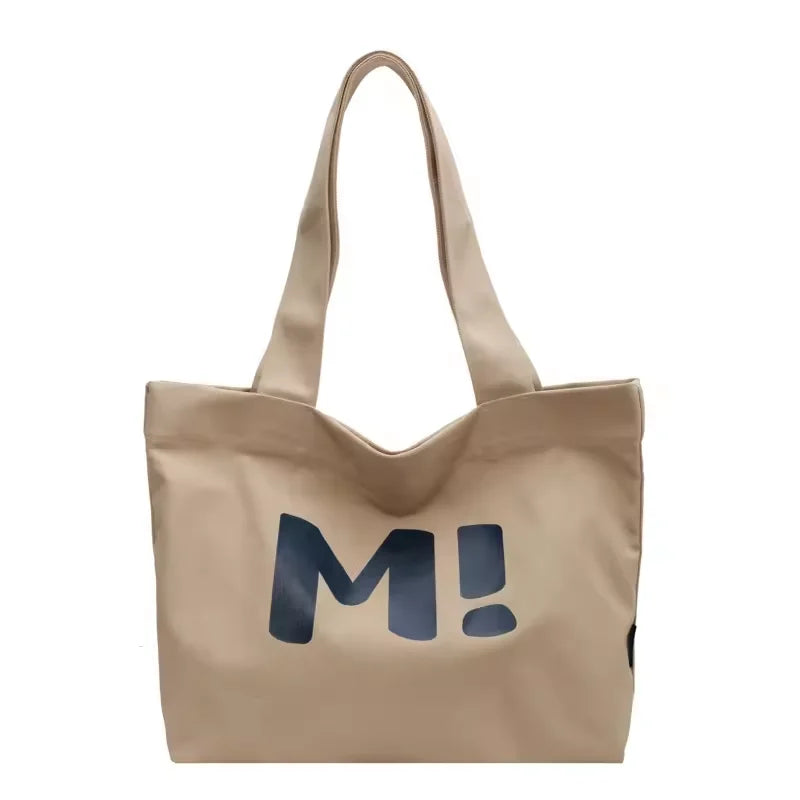 Custom Eco-friendly Simple Style Large Capacity Reusable Cotton Canvas Shopping Tote Bag Zipper Closure Charming Brand Custom