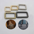 Custom rainbow Heavy Duty Thick Metal Brass Square Strap Ring Loop Connector Buckle Hardware Rectangle  for Bag