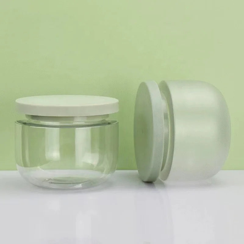 Wholesale 250ml Transparent Frosted PET Plastic Bottle Wide Mouth Screw Cap Lotion Shampoo Face Masks Wigs Baking Oil Custom