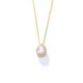 Fashion Jewelry Necklaces 925 Sterling Silver Diamond Necklace Water Drop Zircon Pendant Gold Plated Necklaces Women