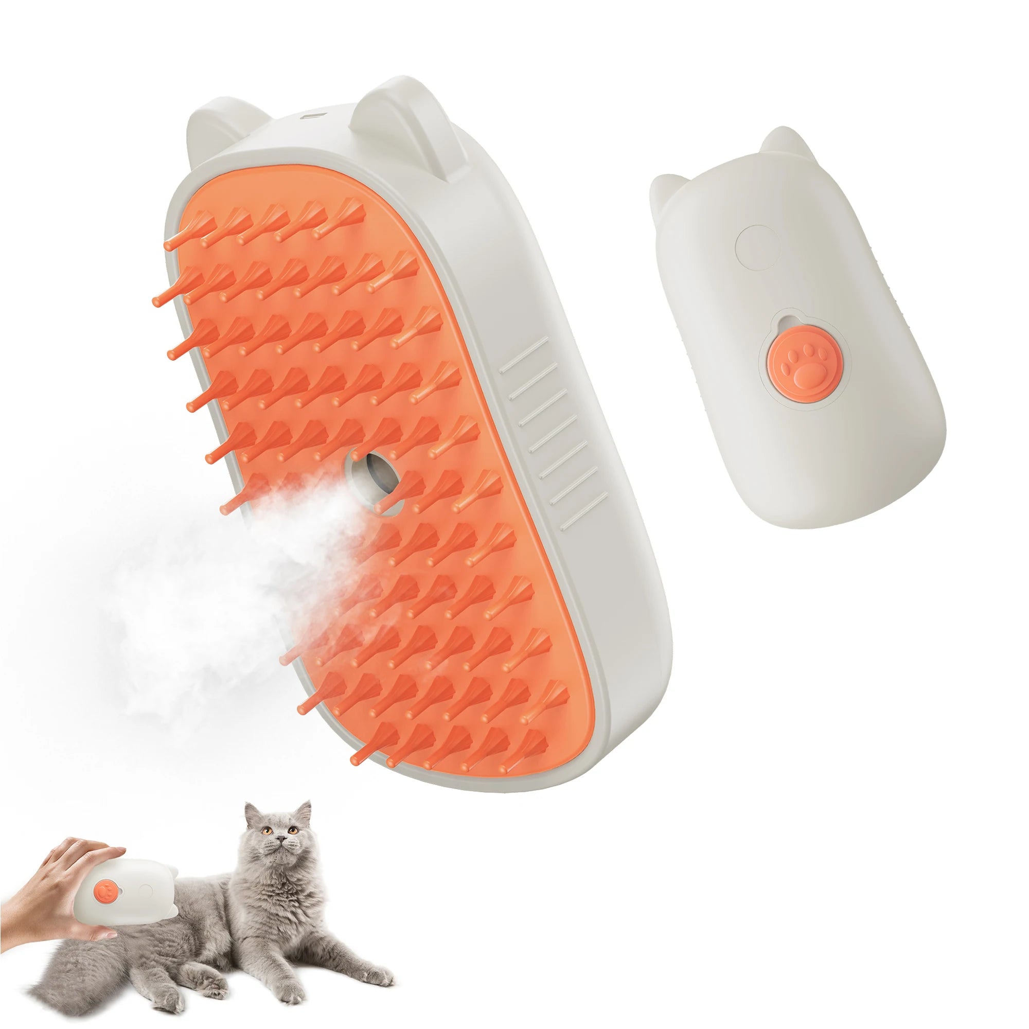 3 in 1 Pet Cleaning Grooming Brushes Self Cleaning Steam Cat Brush for Dog Removing Tangled and Loosse Hair Cat Steamy Brush