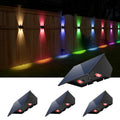 Modern IP54 Waterproof Decorative Wall Mount Outdoor Patio Yard Garden RGB Led up and Down Solar Powered Fence Wall Lights