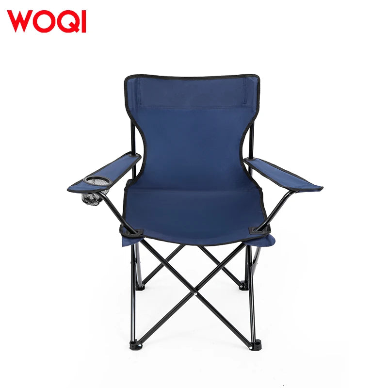WOQI Lightweight Waterproof Foldable Outdoor Arm Camping Chair With Breathable Mesh for Garden Use and Children's Holidays