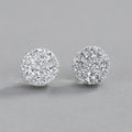 Personalized Multicolor Round Resin Druzy Stone Stud Earrings Shining Crystal Druzy Quartz Stone Earring