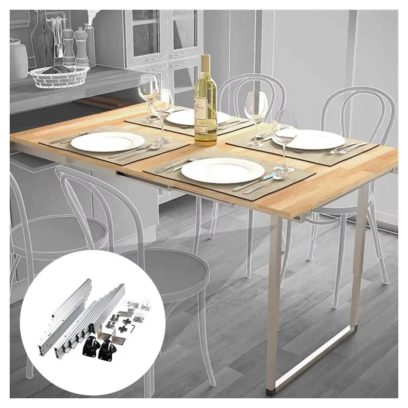 Available in Two Colors Not Easy to Rust Durable Telescopic Smart Cabinet Slide Rail Furniture