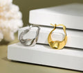 Minimalist Design 925 Sterling Silver Irregular Twist Hoop Earrings for Women Fine Jewelry ET351