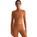 Women's Long Sleeve Compression Running Jacket Thermal Comfort Quick Dry Front Zipper Quick Dry Active Tops