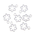 Charms Hollow Snow Snowflake 16x11mm Antique Bronze Silver Color Pendants DIY Making Findings Handmade Tibetan Jewelry