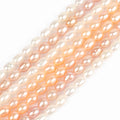 Wholesale 3.5*4mm White/Pink/Light Purple Rice Shape Natural Freshwater Pearl Beads Loose Pearls for Jewelry Making DIY